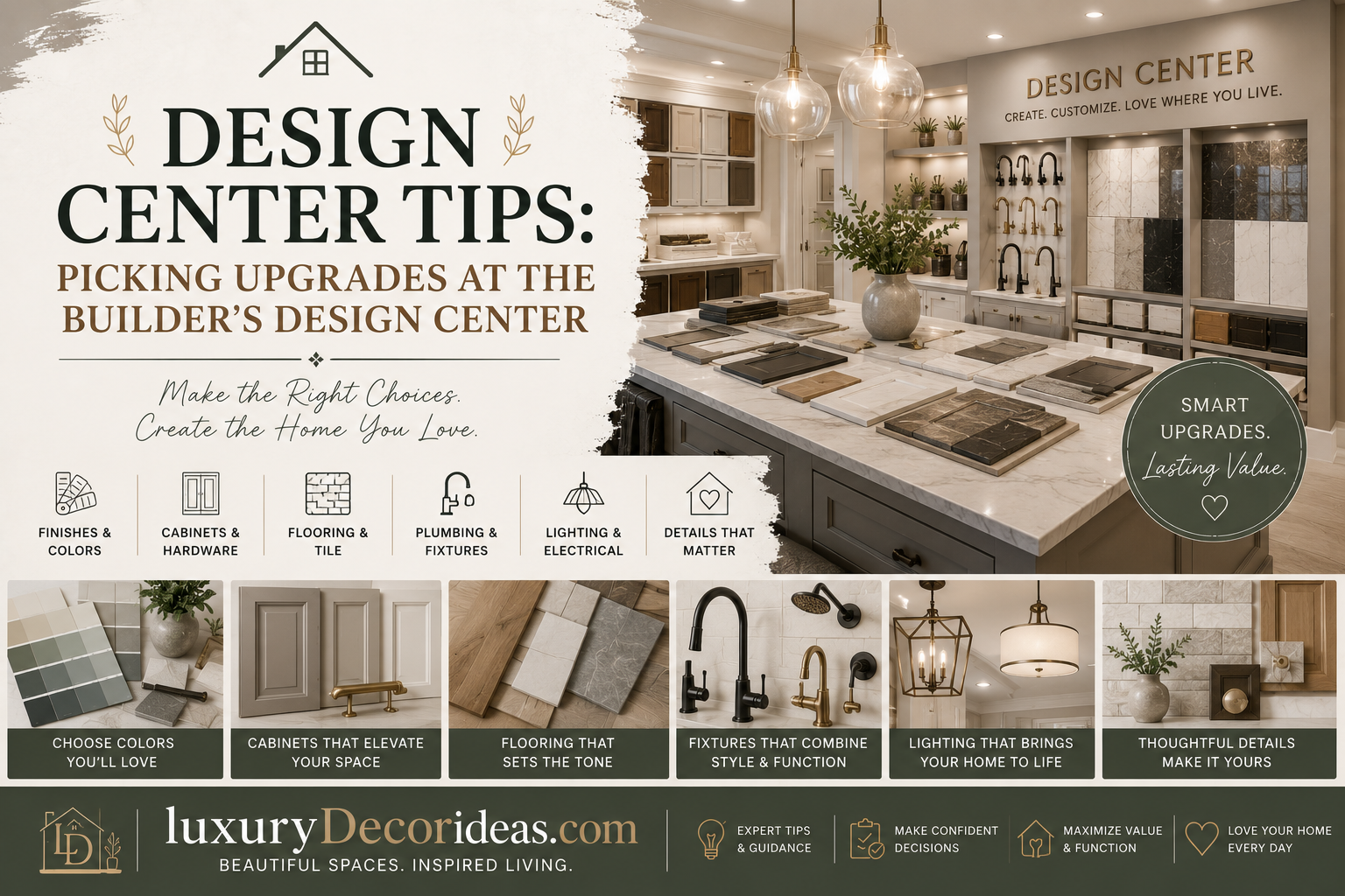 Design Center Tips: Picking Upgrades at the Builder’s Design Center