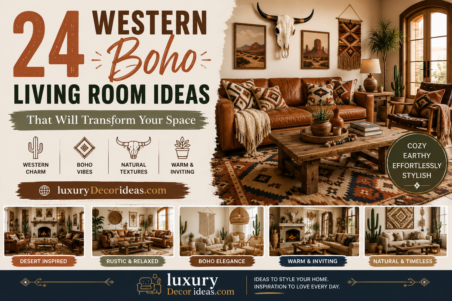 24 Western Boho Living Room Ideas That Will Transform Your Space