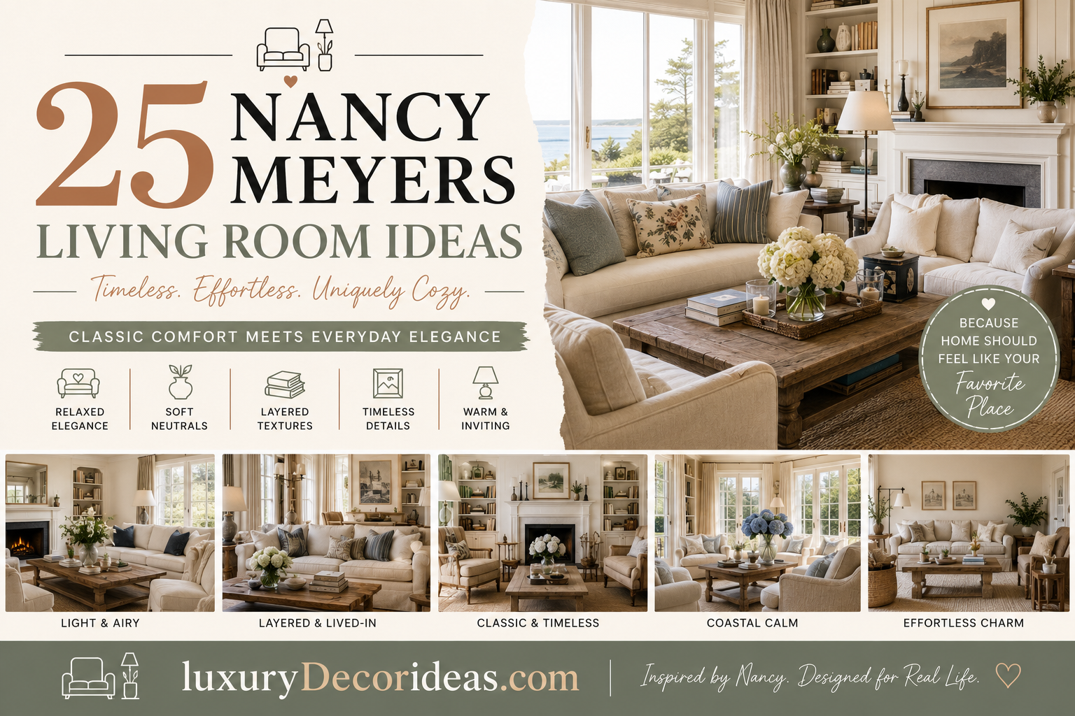 25 Nancy Meyers Living Room Ideas