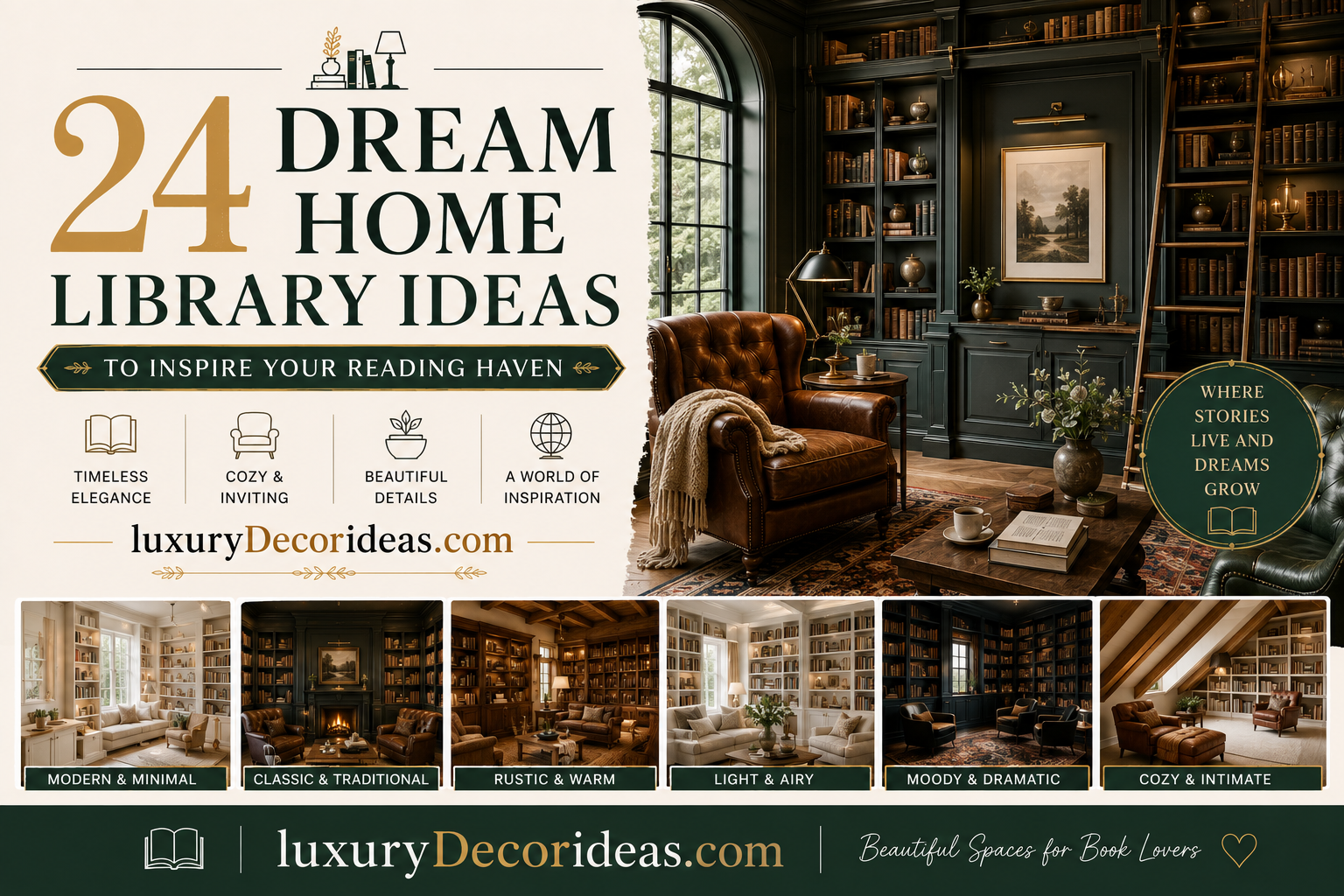 24 Dream Home Library Ideas to Inspire Your Reading Haven