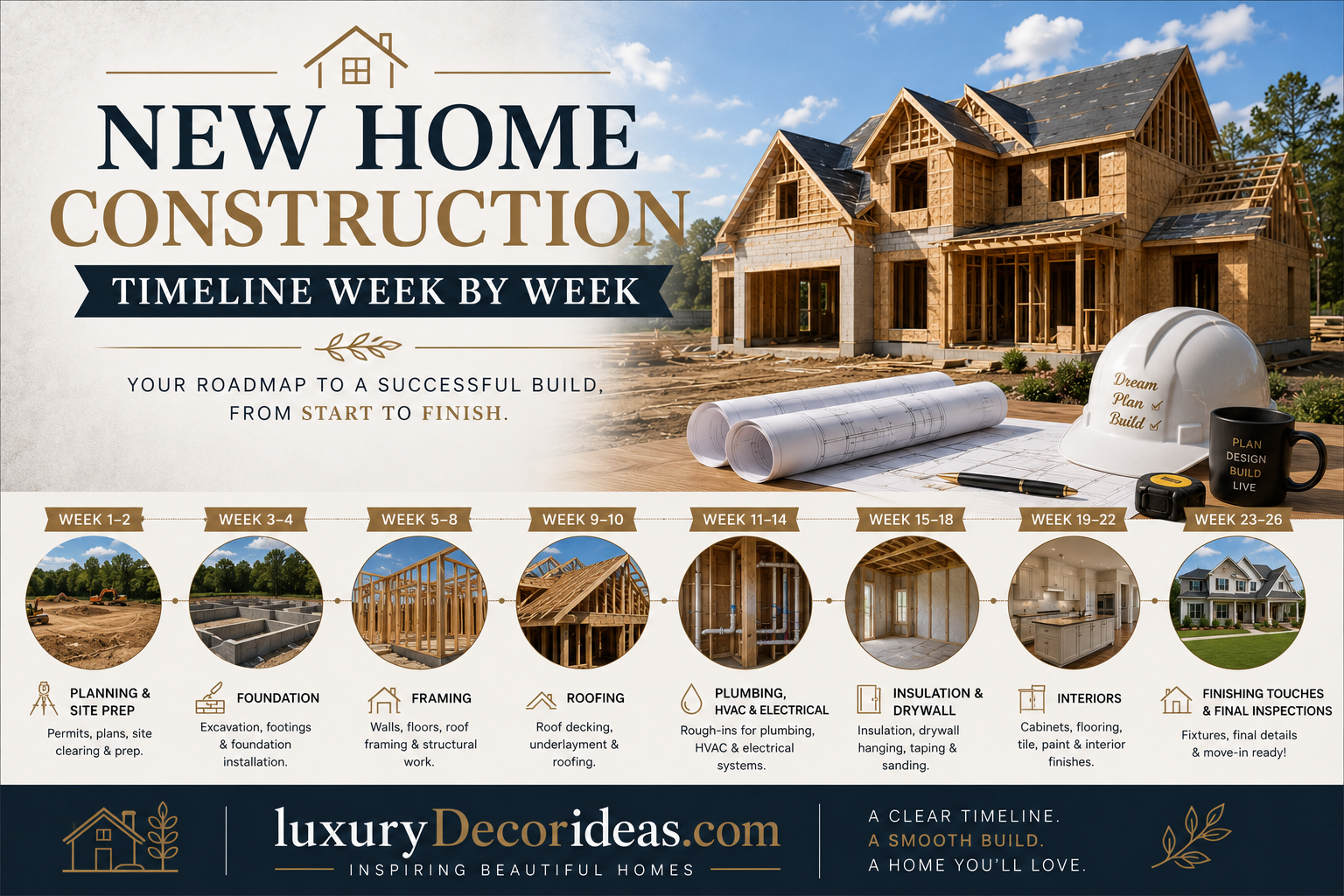 New Home Construction Timeline Week by Week