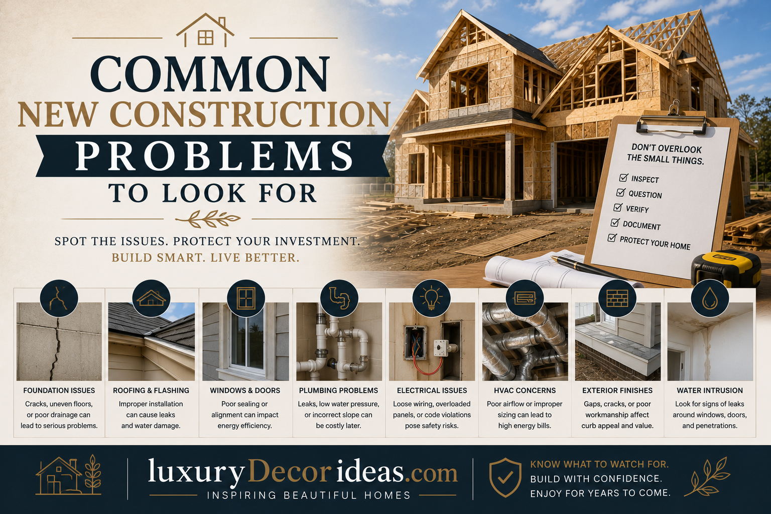 Common New Construction Problems to Look For