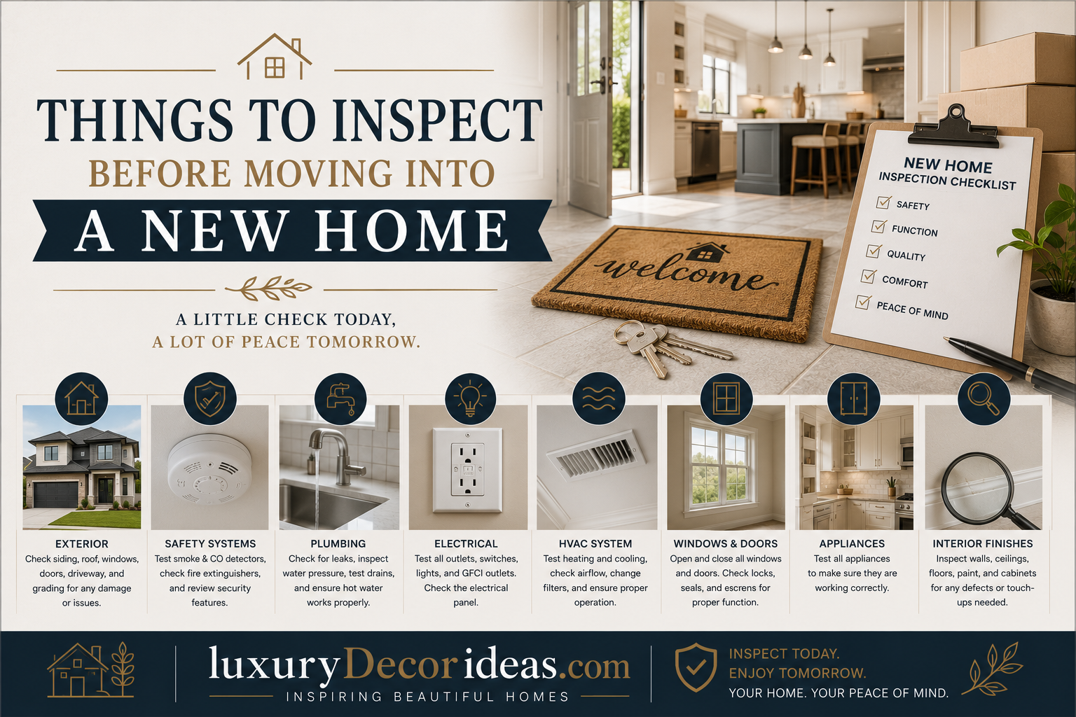 Things to Inspect Before Moving Into a New Home