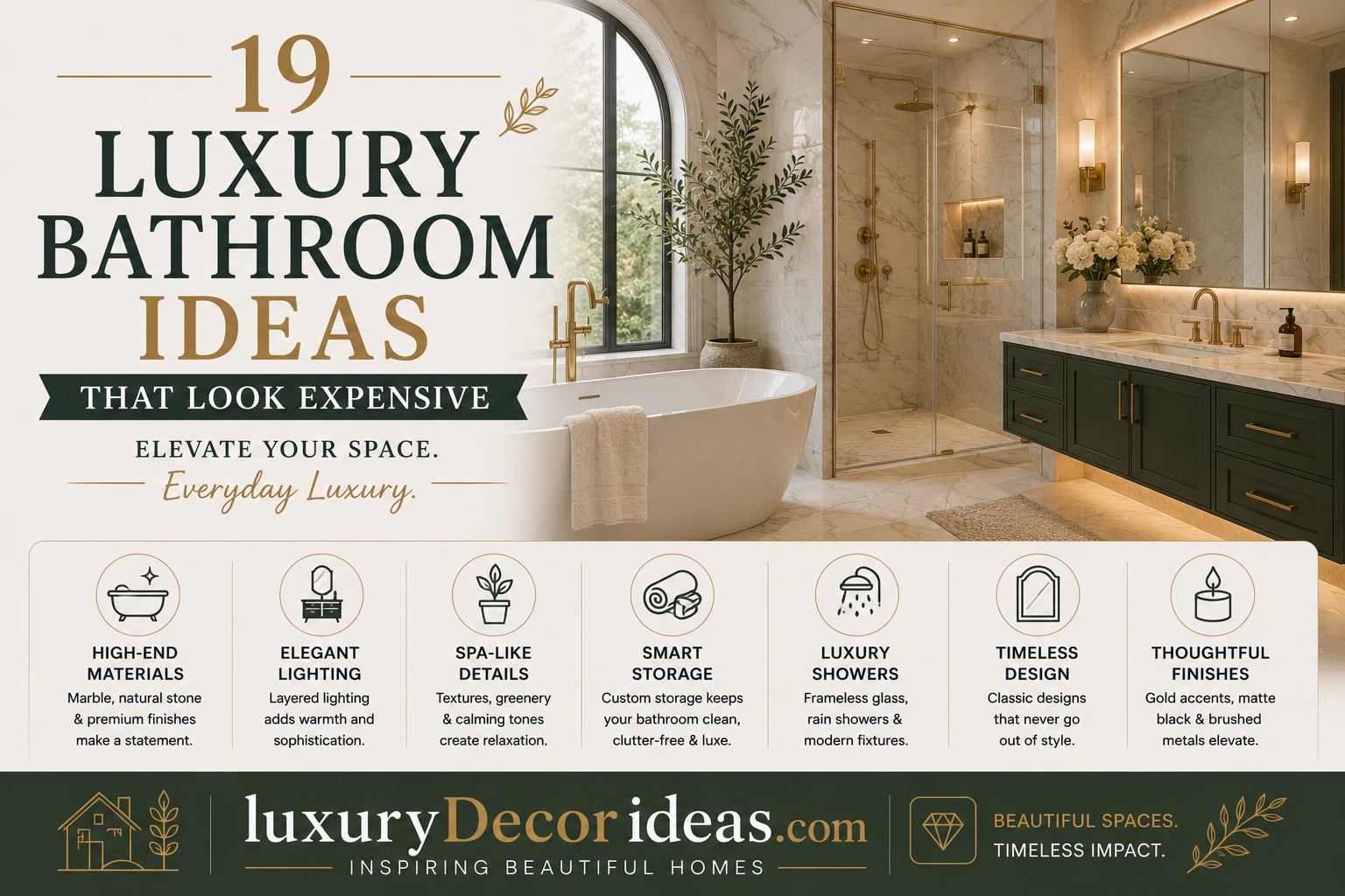 19 Luxury Bathroom Ideas That Look Expensive