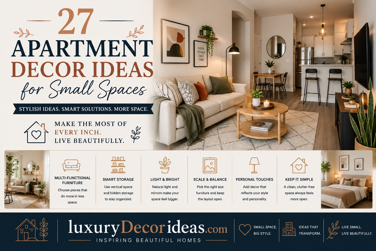 27 Apartment Decor Ideas for Small Spaces