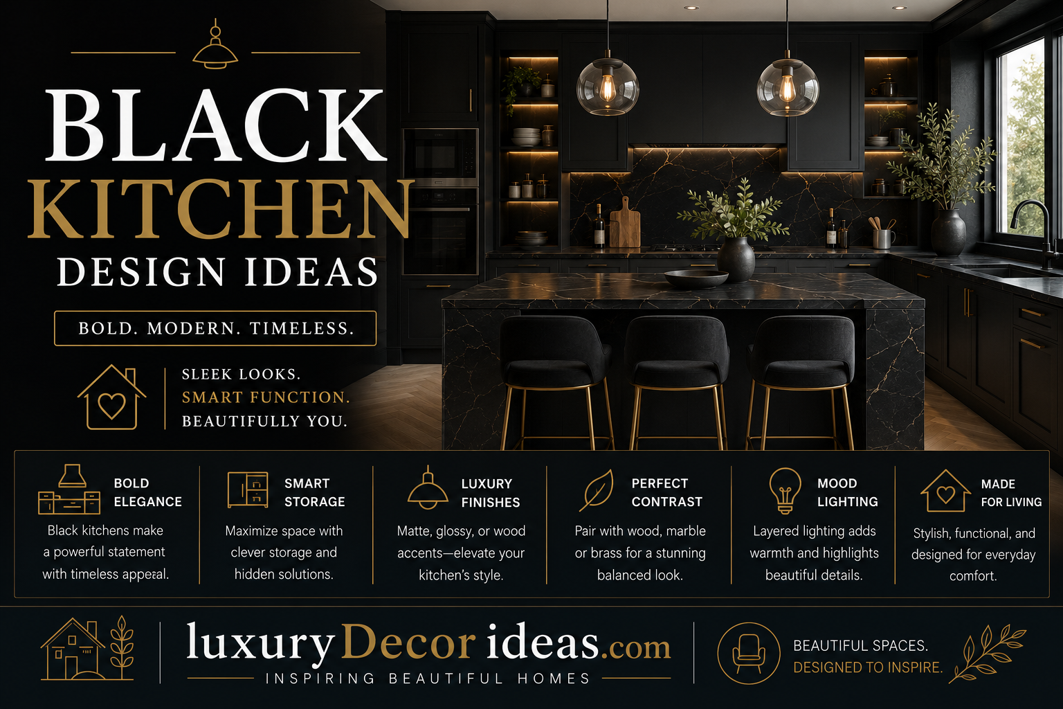 Black Kitchen Design Ideas