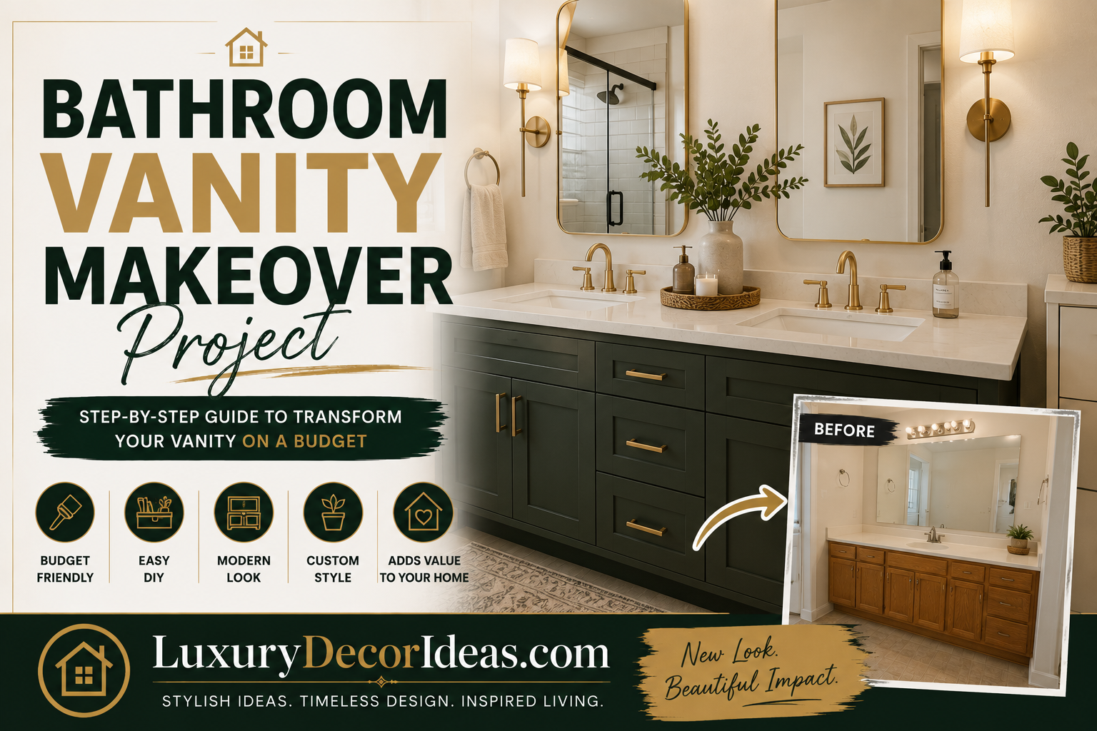 Bathroom Vanity Makeover Project