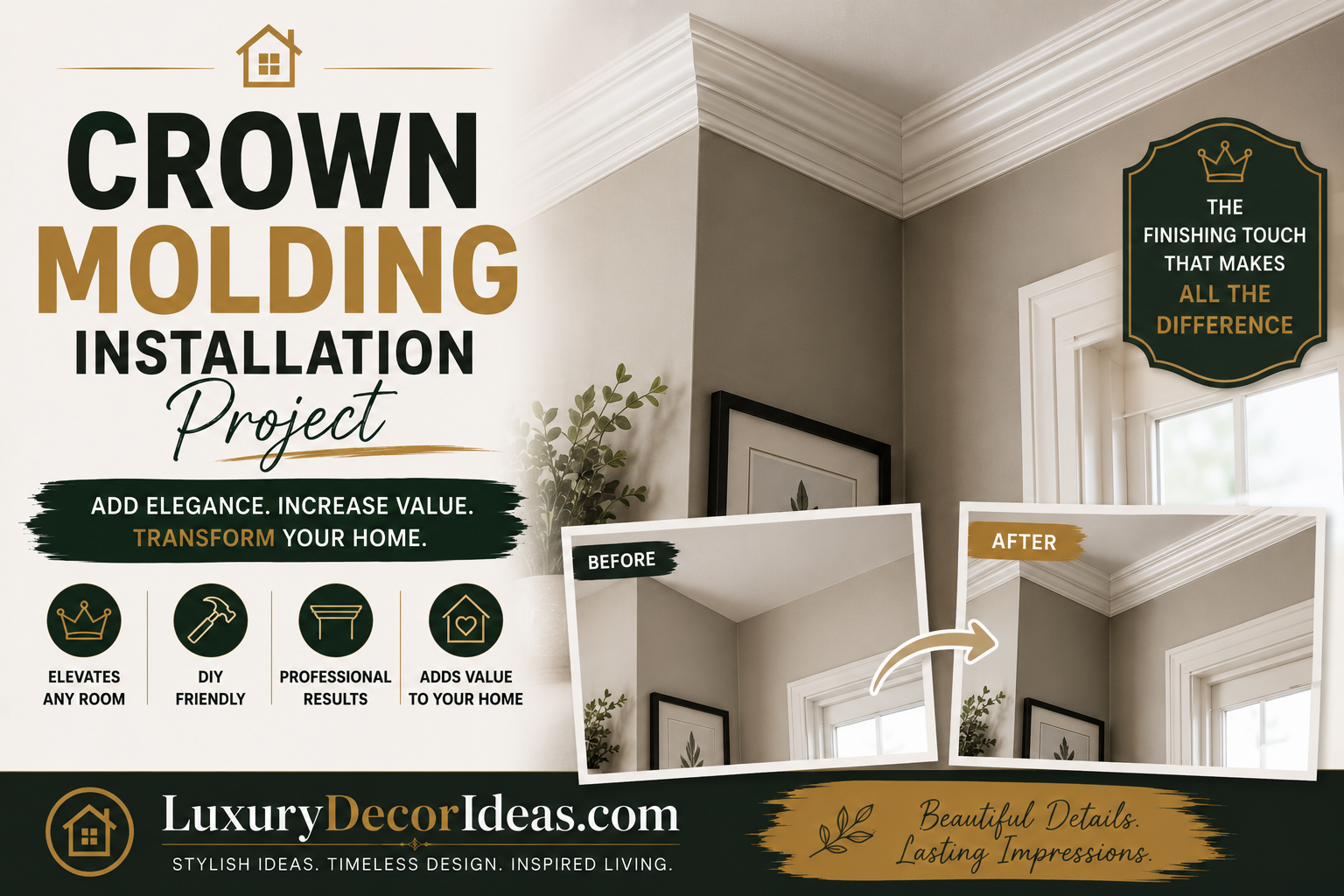 Crown Molding Installation Project