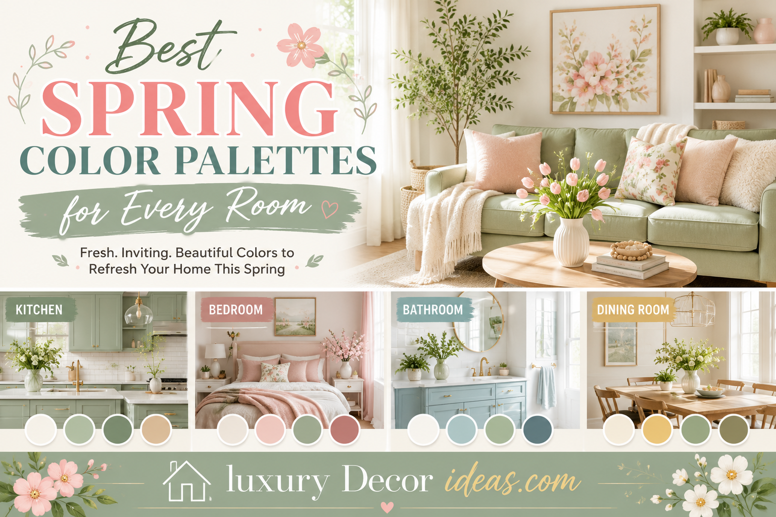 Best Spring Color Palettes for Every Room