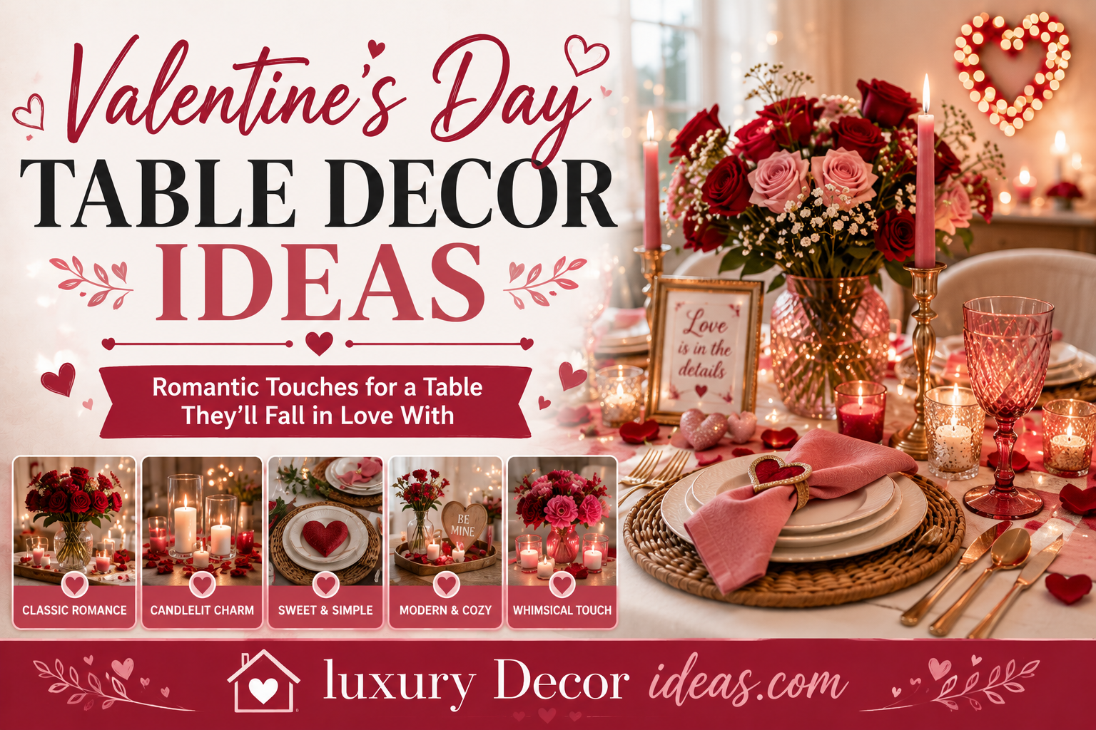 Valentine’s Day Table Decor Ideas
