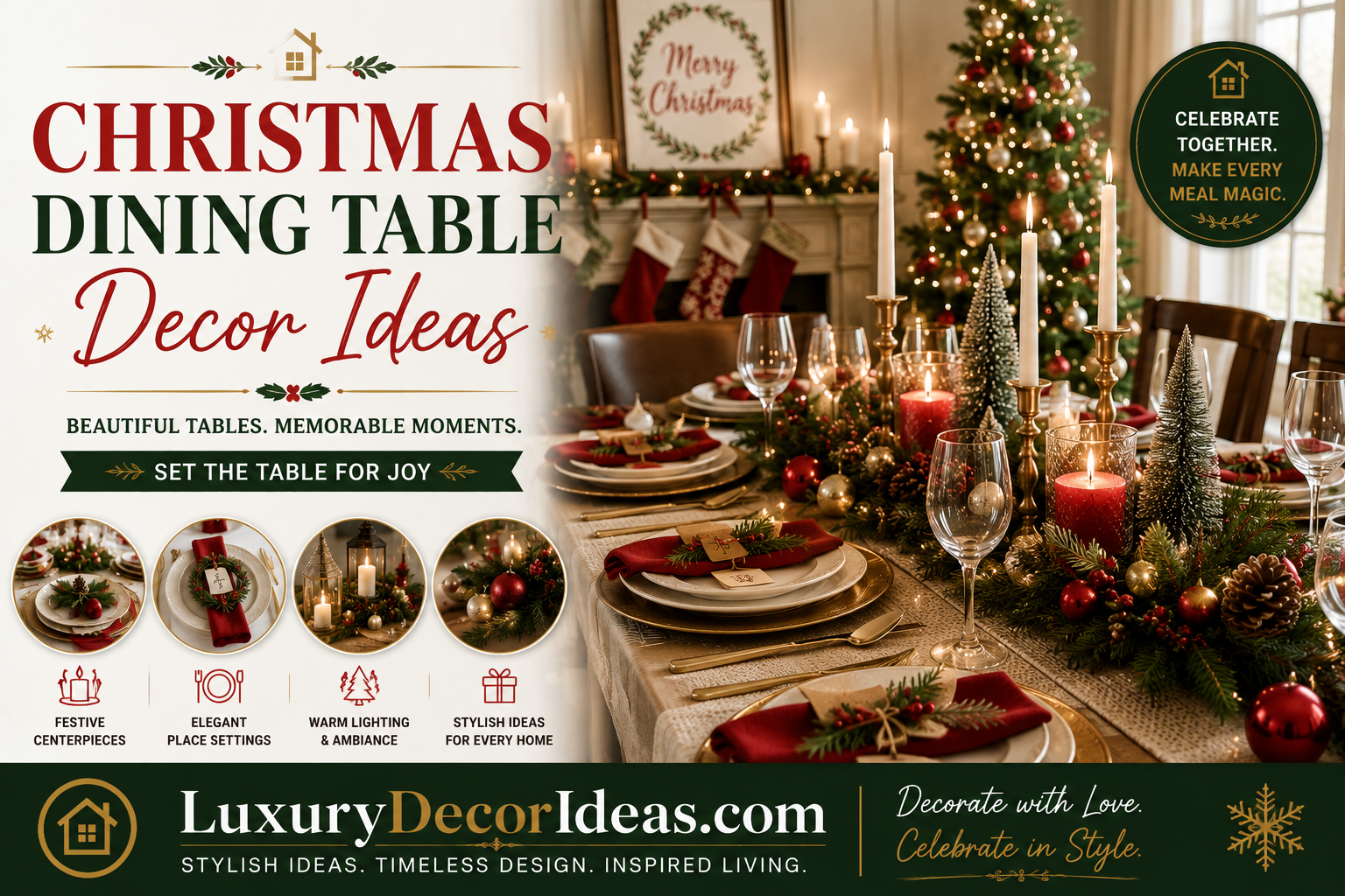 Christmas Dining Table Decor Ideas