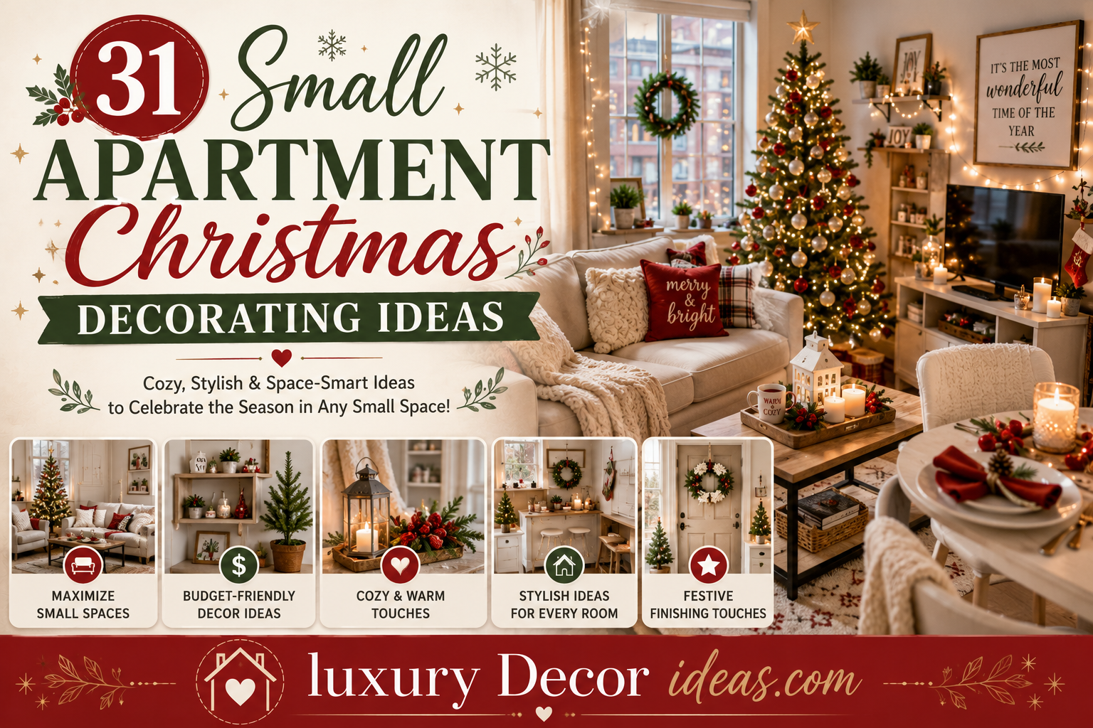 31 Small Apartment Christmas Decorating Ideas
