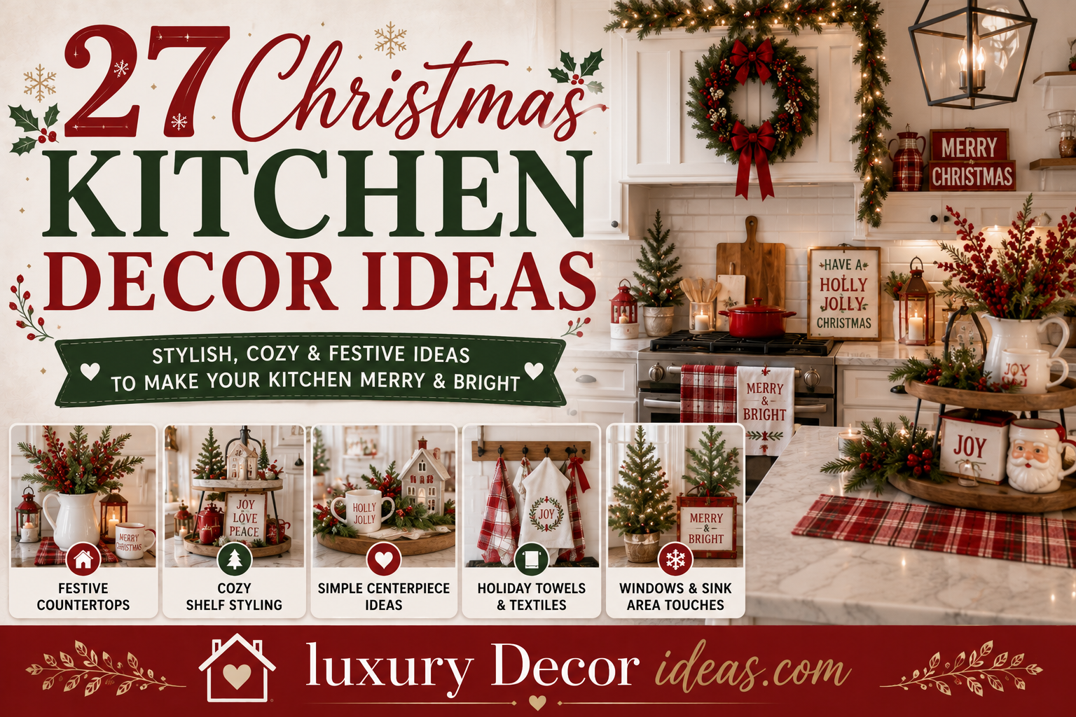 27 Christmas Kitchen Decor Ideas