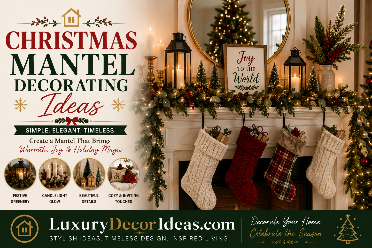 Christmas Mantel Decorating Ideas