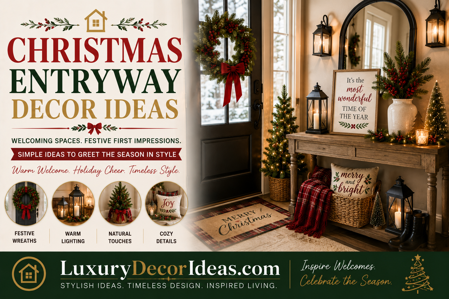 Christmas Entryway Decor Ideas