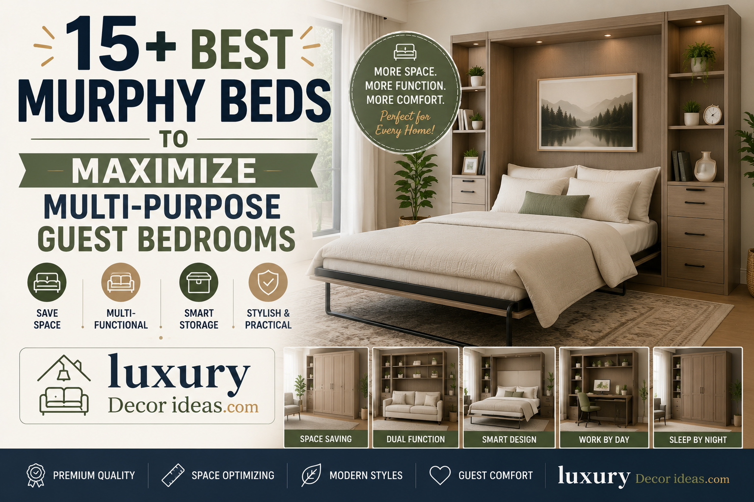 15+ Best Murphy Beds to Maximize Multi Purpose Guest Bedrooms