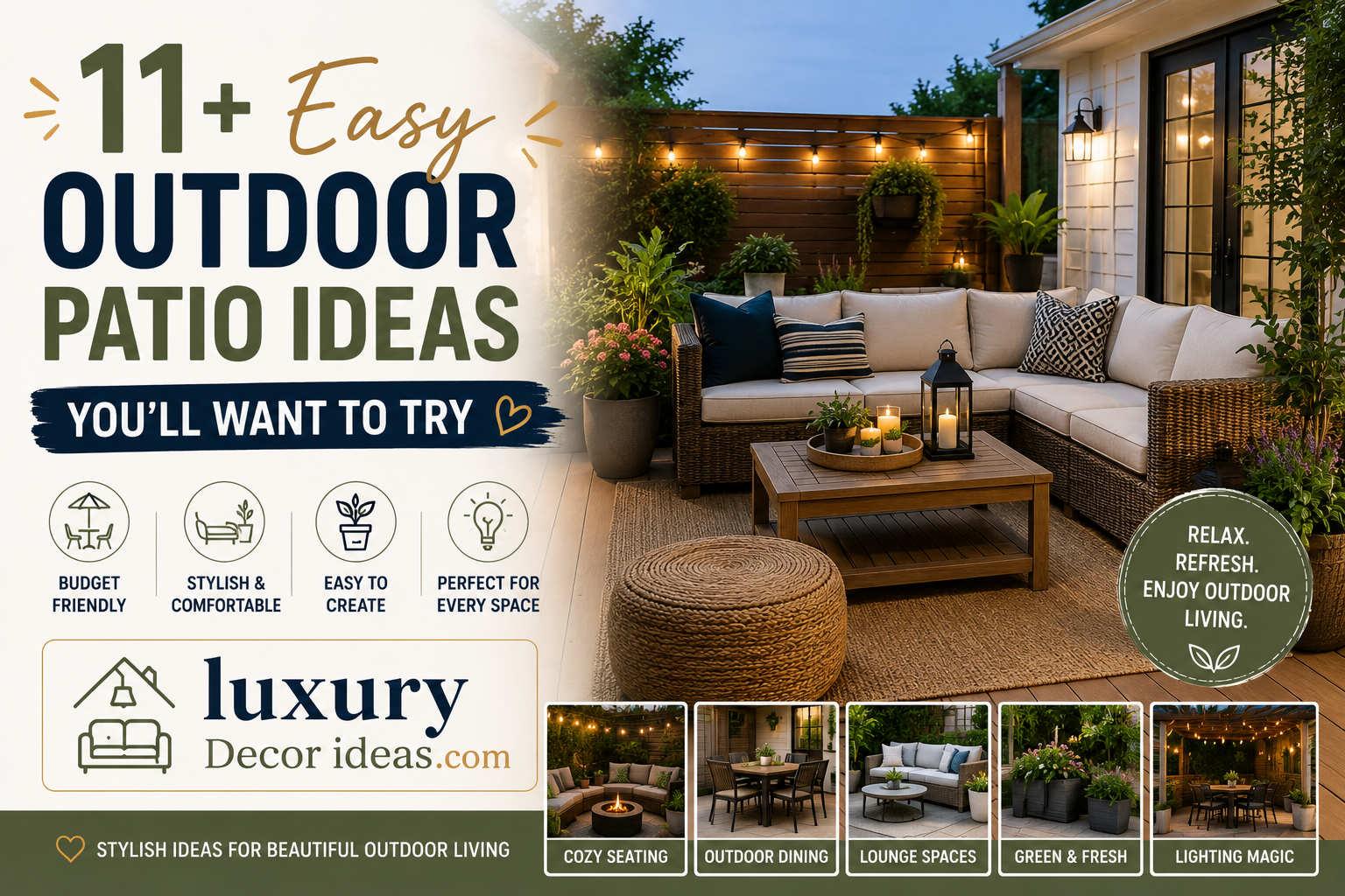 11+ Easy Outdoor Patio Ideas You’ll Want to Try
