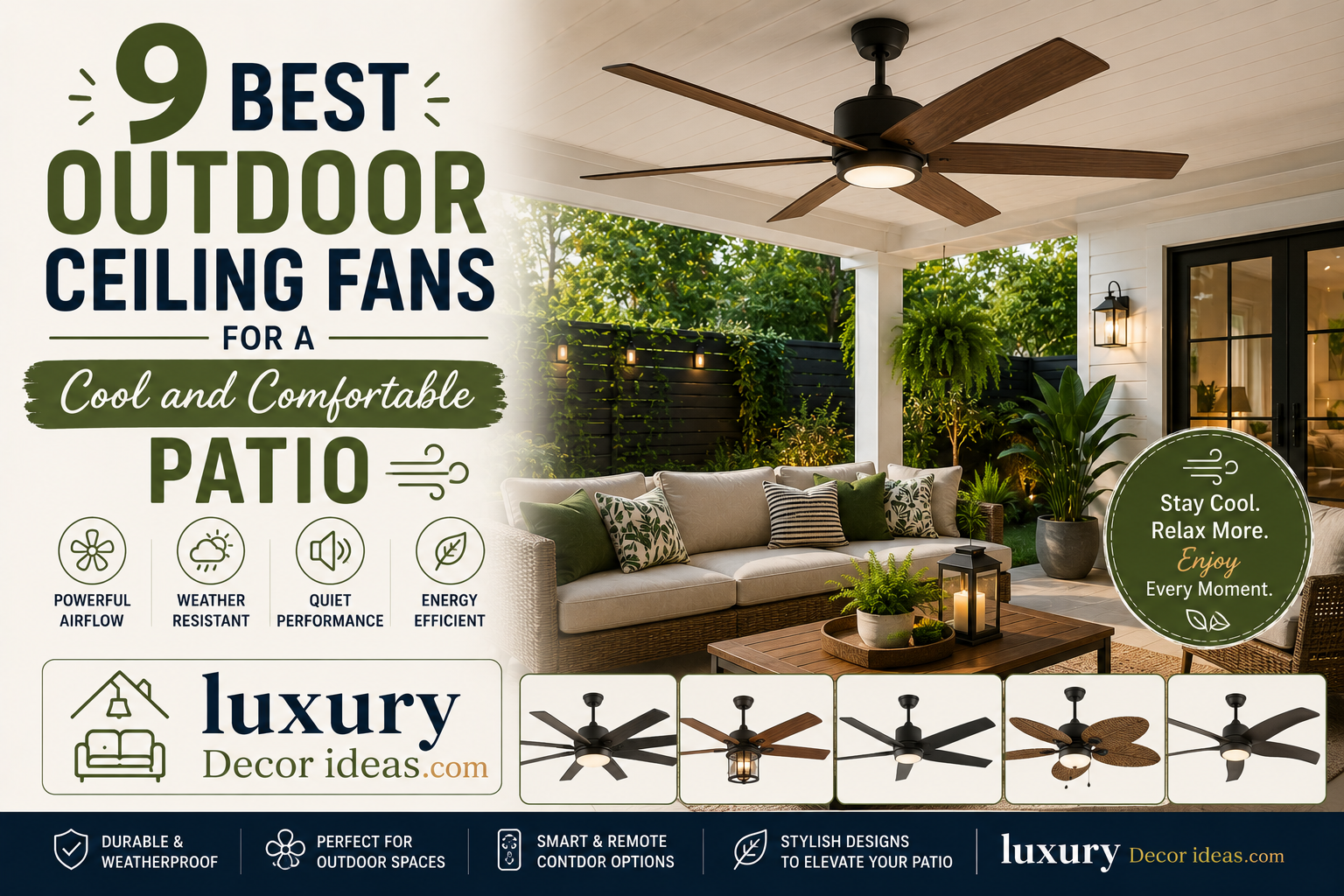 9 Best Outdoor Ceiling Fans for a Cool and Comfortable Patio