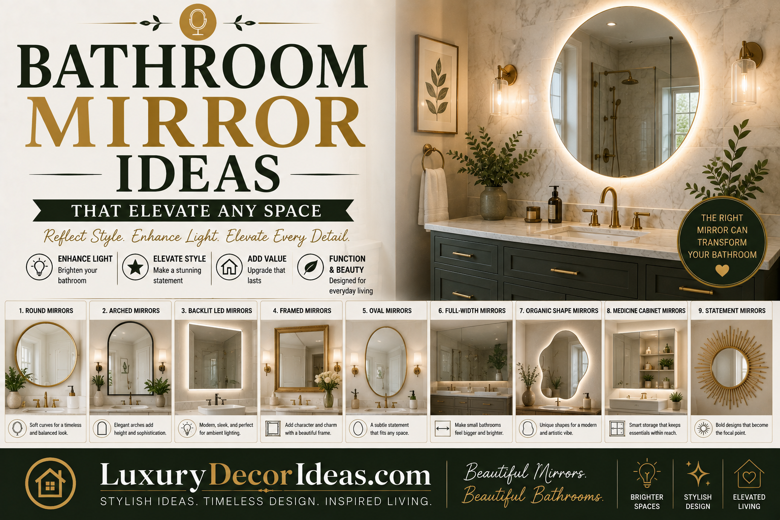 Bathroom Mirror Ideas That Elevate Any Space