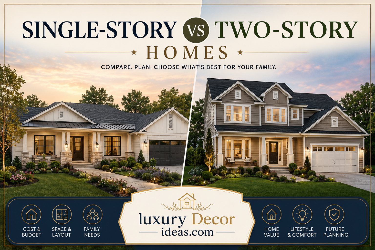 Single Story Versus Two Story Homes