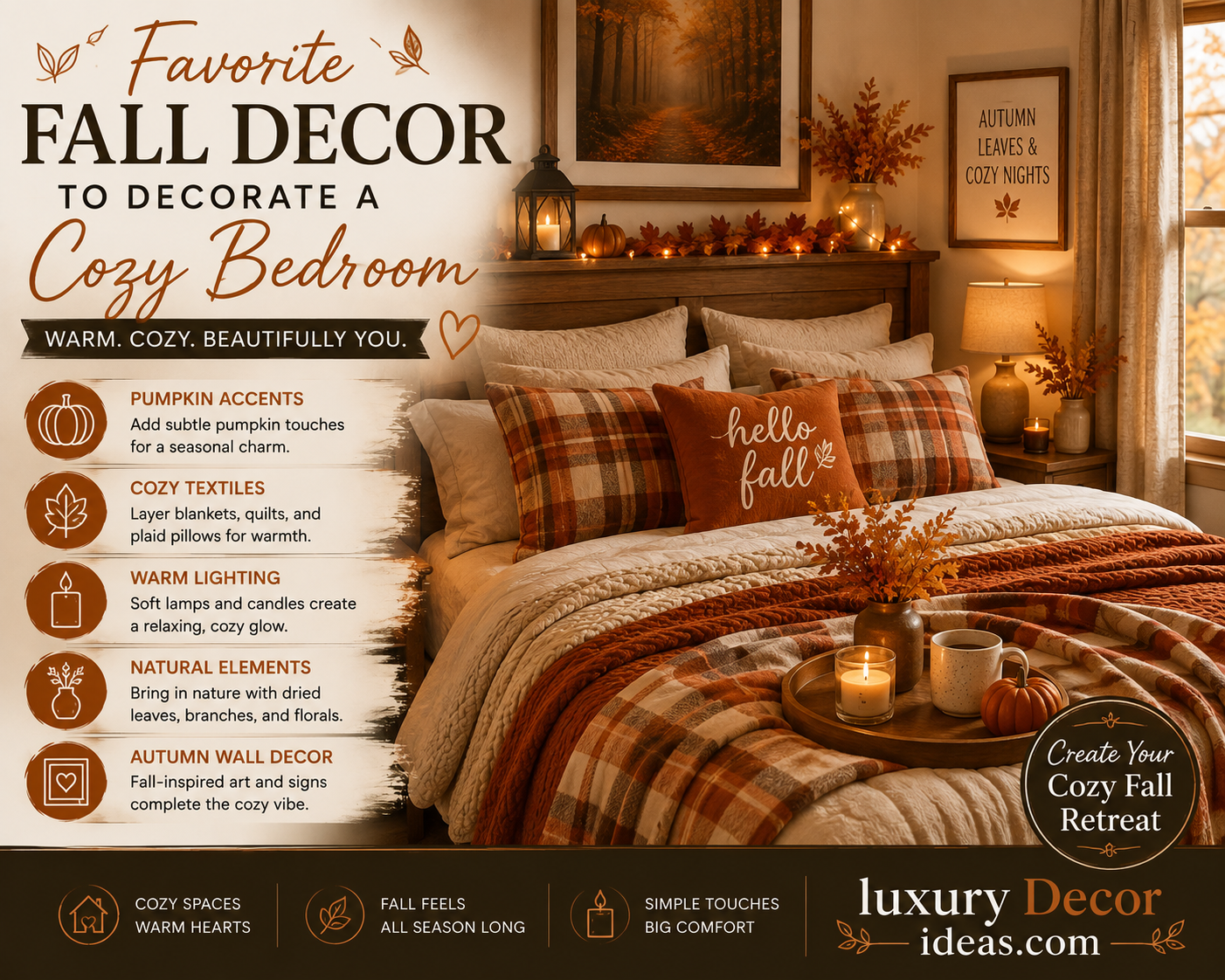 Favorite Fall Decor to Decorate a Cozy Bedroom