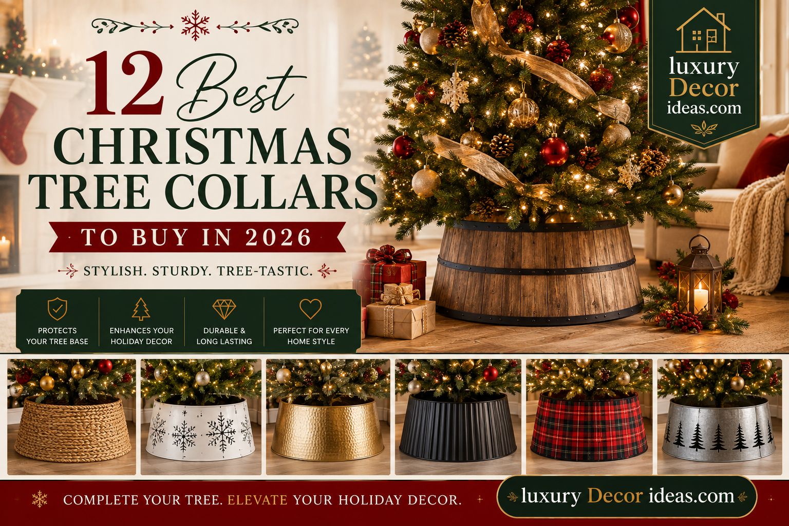 12 Best Christmas Tree Collars to Buy in 2026